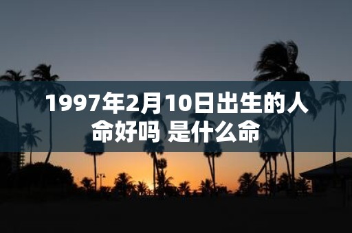 1997年2月10日出生的人命好吗 是什么命