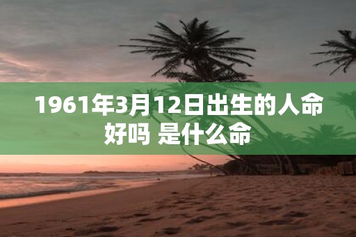 1961年3月12日出生的人命好吗 是什么命