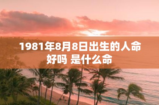 1981年8月8日出生的人命好吗 是什么命