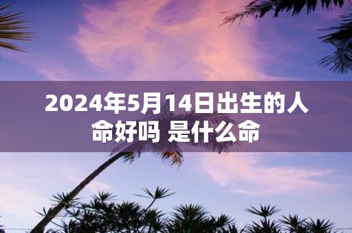 2025年5月14日出生的人命好吗 是什么命