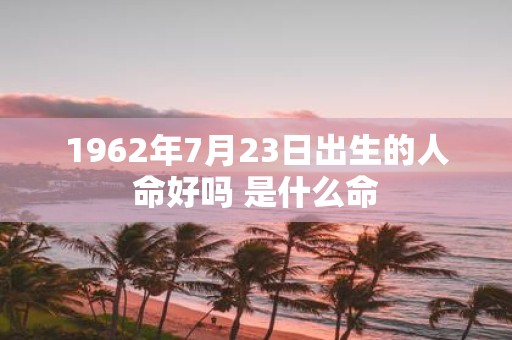 1962年7月23日出生的人命好吗 是什么命
