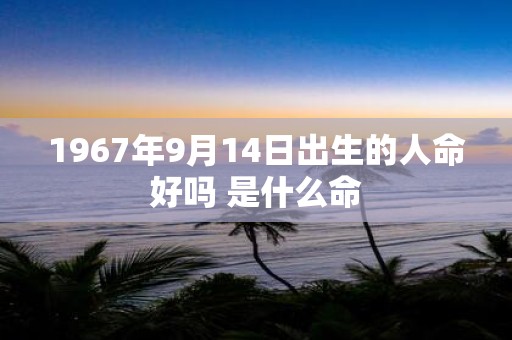 1967年9月14日出生的人命好吗 是什么命