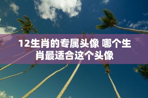 12生肖的专属头像 哪个生肖最适合这个头像