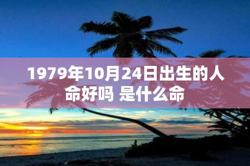 1979年10月24日出生的人命好吗 是什么命