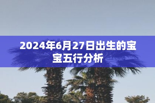 2025年6月27日出生的宝宝五行分析