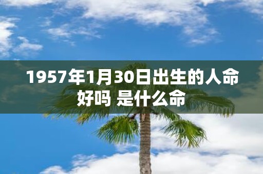 1957年1月30日出生的人命好吗 是什么命