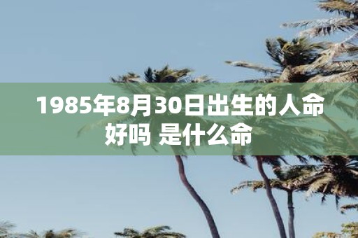1985年8月30日出生的人命好吗 是什么命