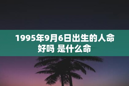 1995年9月6日出生的人命好吗 是什么命