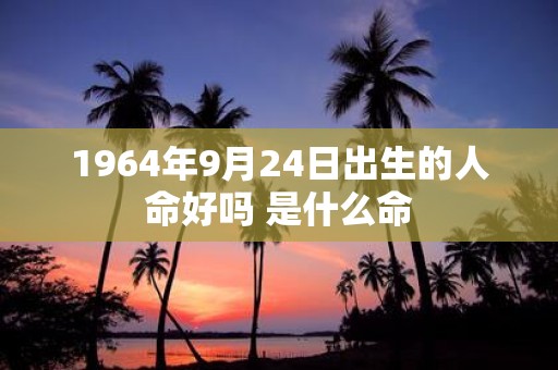 1964年9月24日出生的人命好吗 是什么命