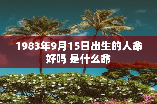 1983年9月15日出生的人命好吗 是什么命