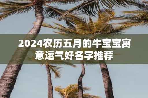 2025农历五月的牛宝宝寓意运气好名字推荐