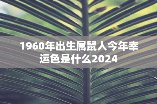 1960年出生属鼠人今年幸运色是什么2025