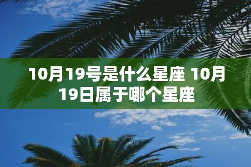 10月19号是什么星座 10月19日属于哪个星座