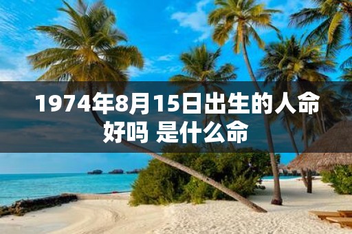 1974年8月15日出生的人命好吗 是什么命