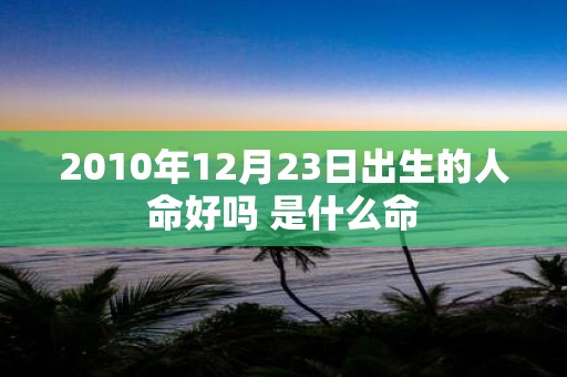 2010年12月23日出生的人命好吗 是什么命