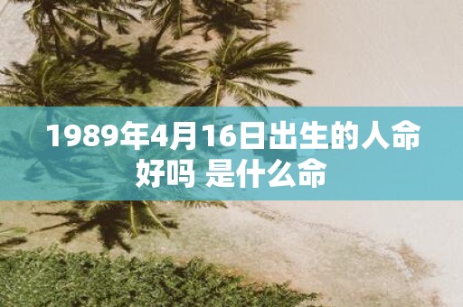 1989年4月16日出生的人命好吗 是什么命 1989年4月16日出生的人命好吗 是什么命