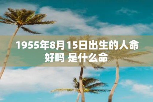 1955年8月15日出生的人命好吗 是什么命