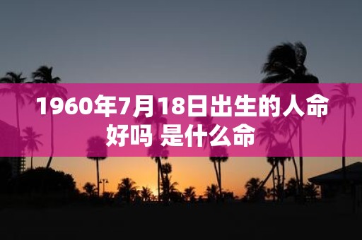 1960年7月18日出生的人命好吗 是什么命