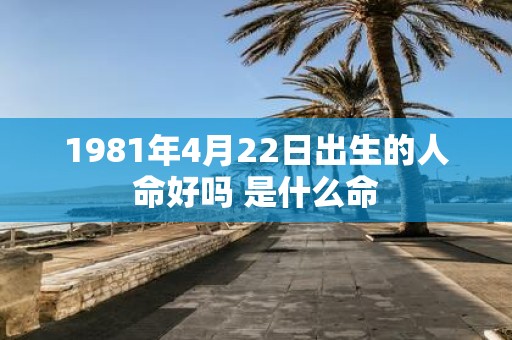 1981年4月22日出生的人命好吗 是什么命