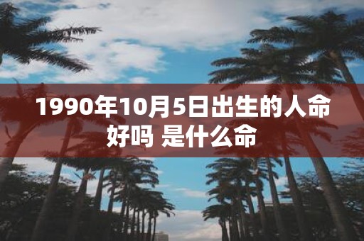 1990年10月5日出生的人命好吗 是什么命