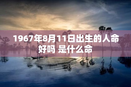 1967年8月11日出生的人命好吗 是什么命