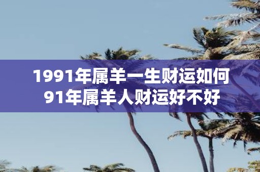 1991年属羊一生财运如何 91年属羊人财运好不好