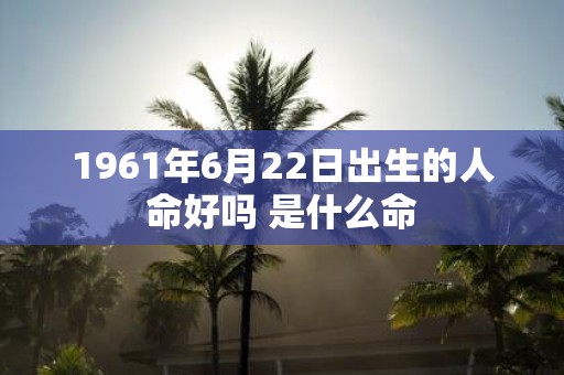 1961年6月22日出生的人命好吗 是什么命