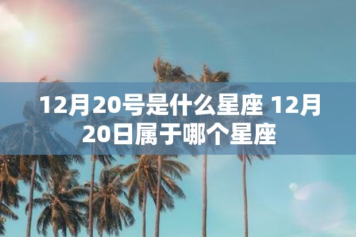12月20号是什么星座 12月20日属于哪个星座