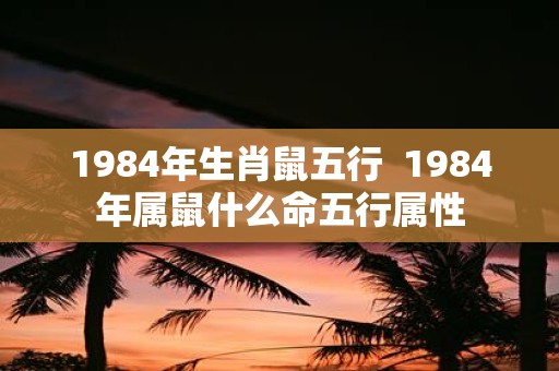 1984年生肖鼠五行 1984年属鼠什么命五行属性