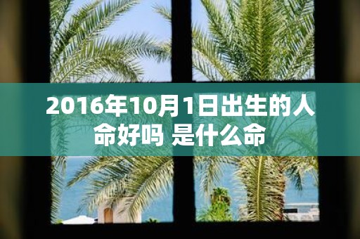 2016年10月1日出生的人命好吗 是什么命