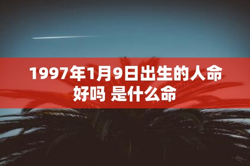 1997年1月9日出生的人命好吗 是什么命