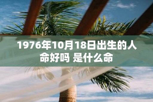 1976年10月18日出生的人命好吗 是什么命