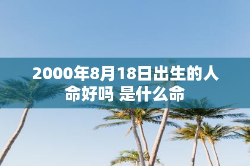 2000年8月18日出生的人命好吗 是什么命