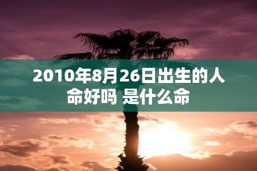 2010年8月26日出生的人命好吗 是什么命