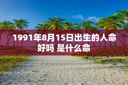 1991年8月15日出生的人命好吗 是什么命