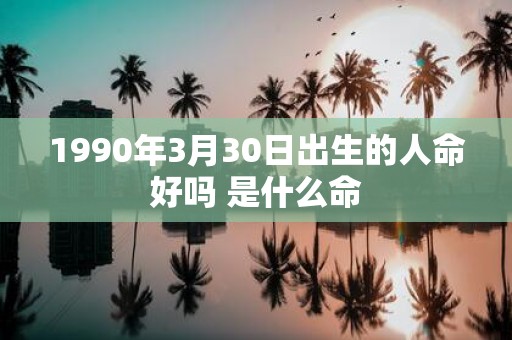 1990年3月30日出生的人命好吗 是什么命