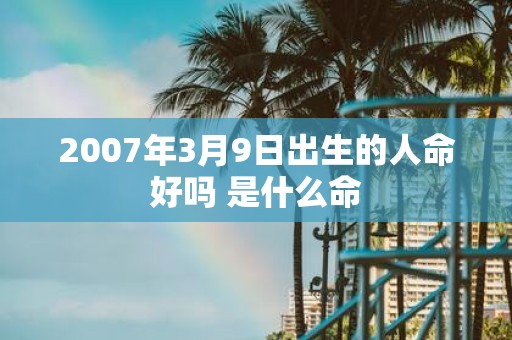 2007年3月9日出生的人命好吗 是什么命