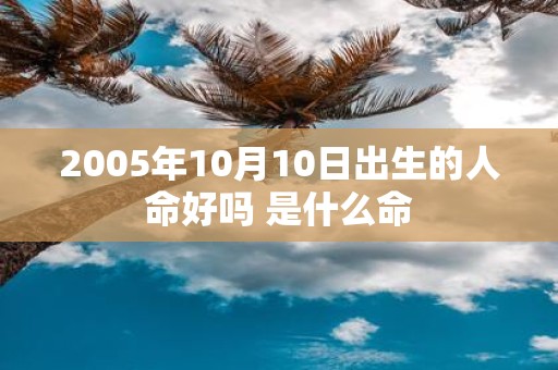 2005年10月10日出生的人命好吗 是什么命