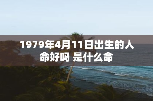 1979年4月11日出生的人命好吗 是什么命