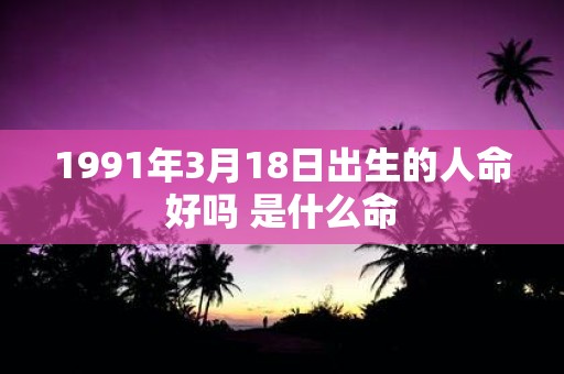 1991年3月18日出生的人命好吗 是什么命