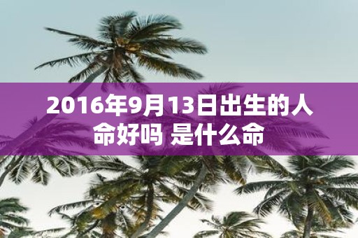 2016年9月13日出生的人命好吗 是什么命