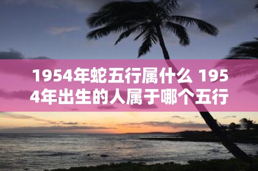 1954年蛇五行属什么 1954年出生的人属于哪个五行