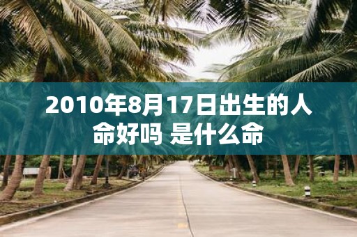 2010年8月17日出生的人命好吗 是什么命