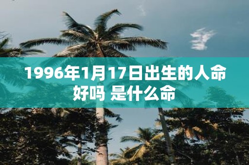 1996年1月17日出生的人命好吗 是什么命