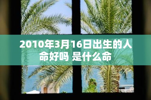 2010年3月16日出生的人命好吗 是什么命