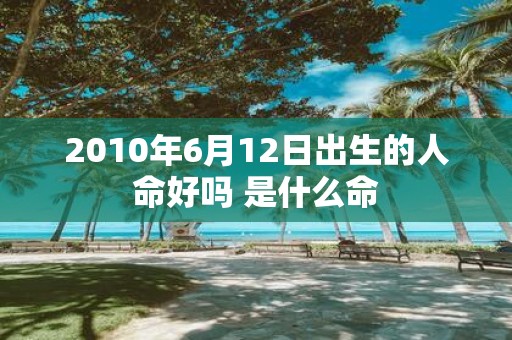 2010年6月12日出生的人命好吗 是什么命