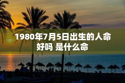 1980年7月5日出生的人命好吗 是什么命
