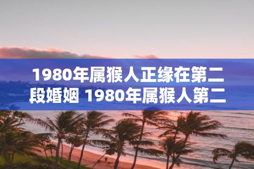 1980年属猴人正缘在第二段婚姻 1980年属猴人第二段婚姻缘如何