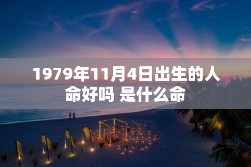 1979年11月4日出生的人命好吗 是什么命