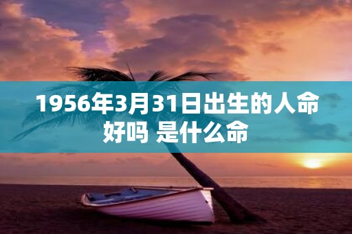 1956年3月31日出生的人命好吗 是什么命